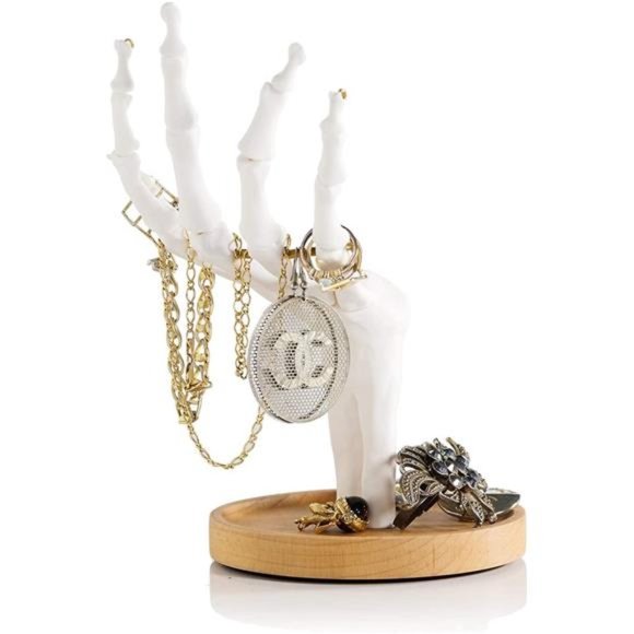 Skeleton Hand Ring Holder & Jewelry Stand Earring Organizer & Necklace Holder - Picture 9 of 10